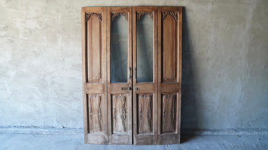 ヴィンテージガラスドア（折れ戸）VD-011