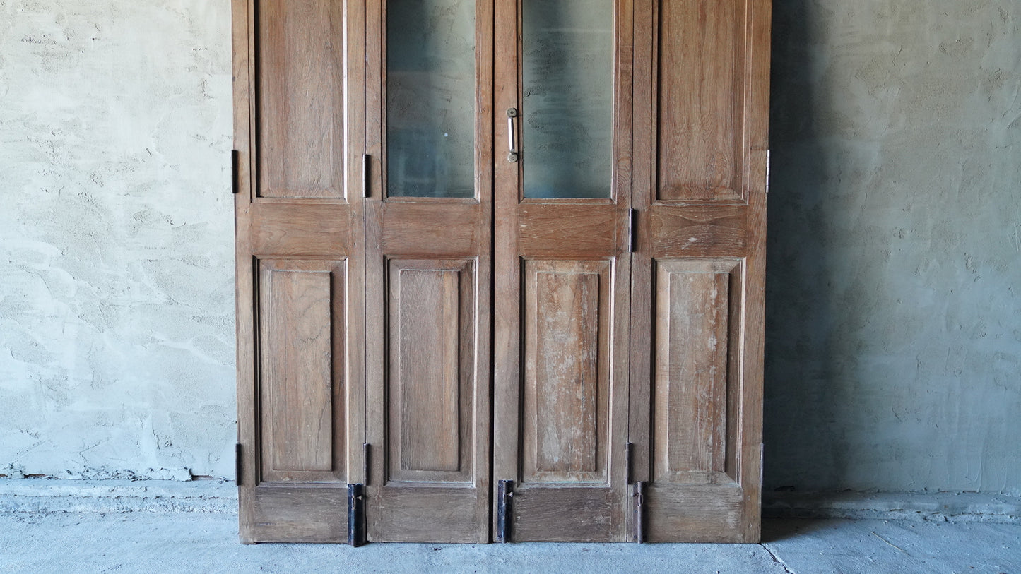 ヴィンテージガラスドア（折れ戸）VD-011