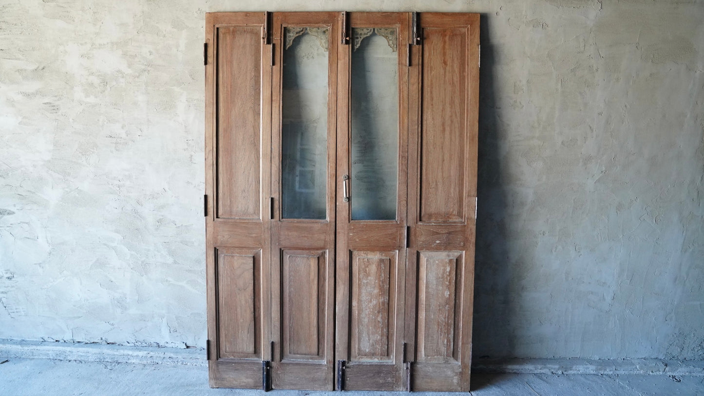 ヴィンテージガラスドア（折れ戸）VD-011