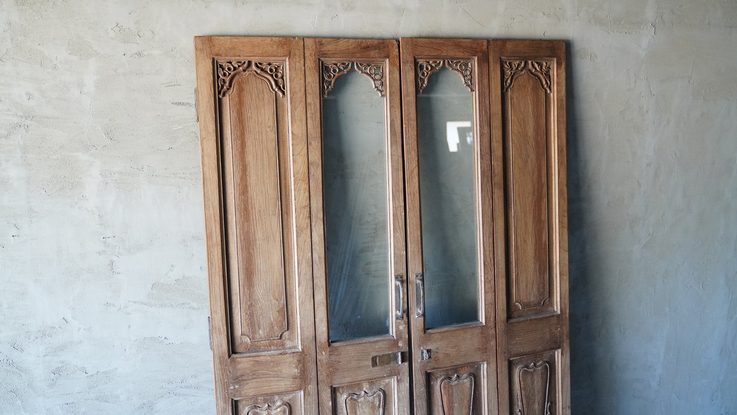 ヴィンテージガラスドア（折れ戸）VD-011