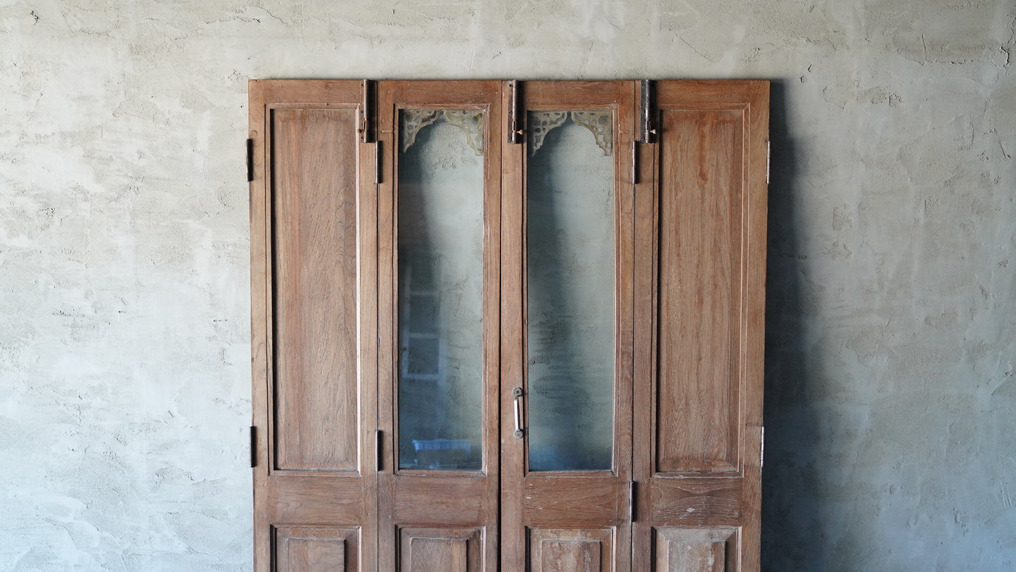 ヴィンテージガラスドア（折れ戸）VD-011