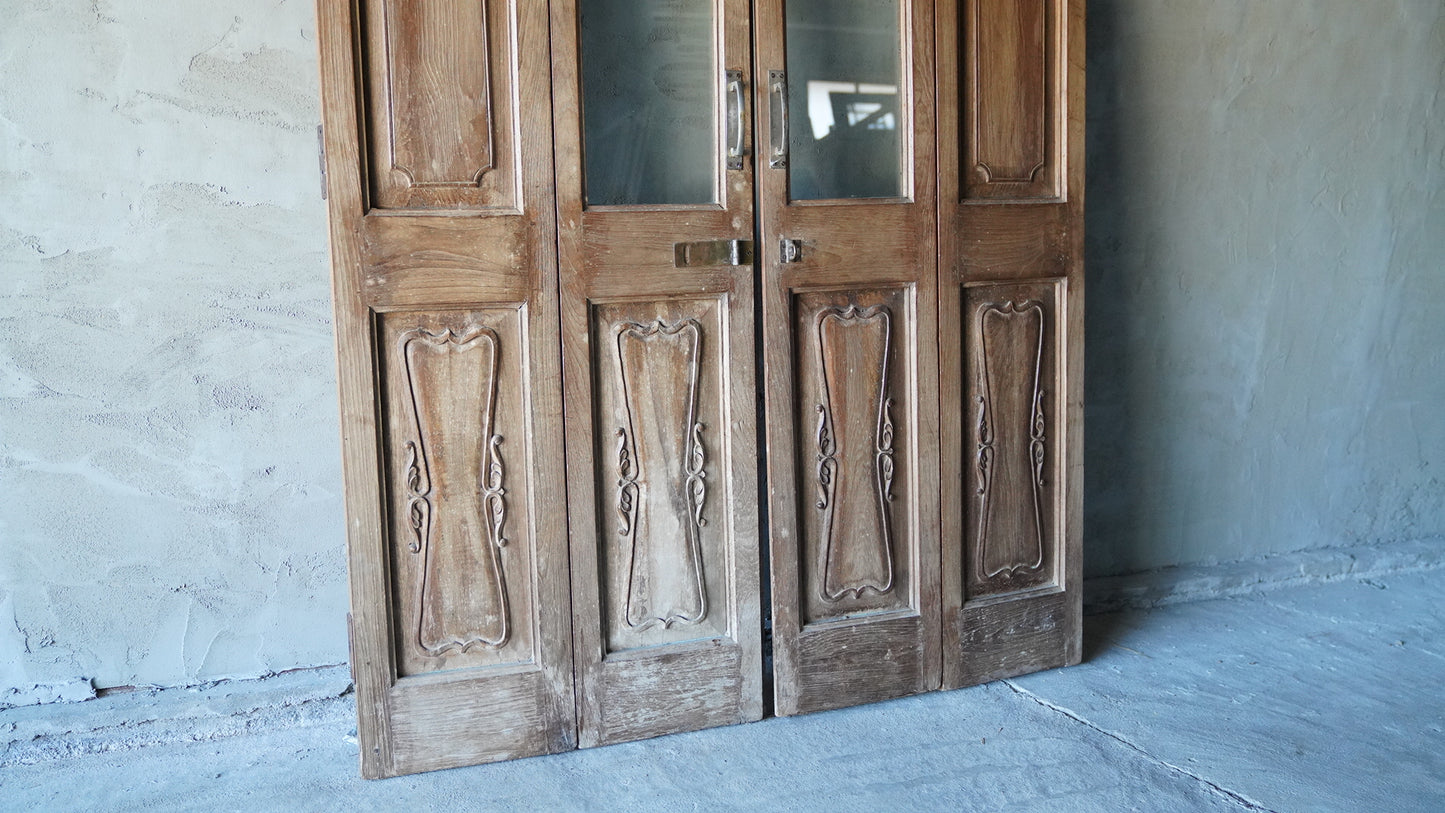 ヴィンテージガラスドア（折れ戸）VD-011