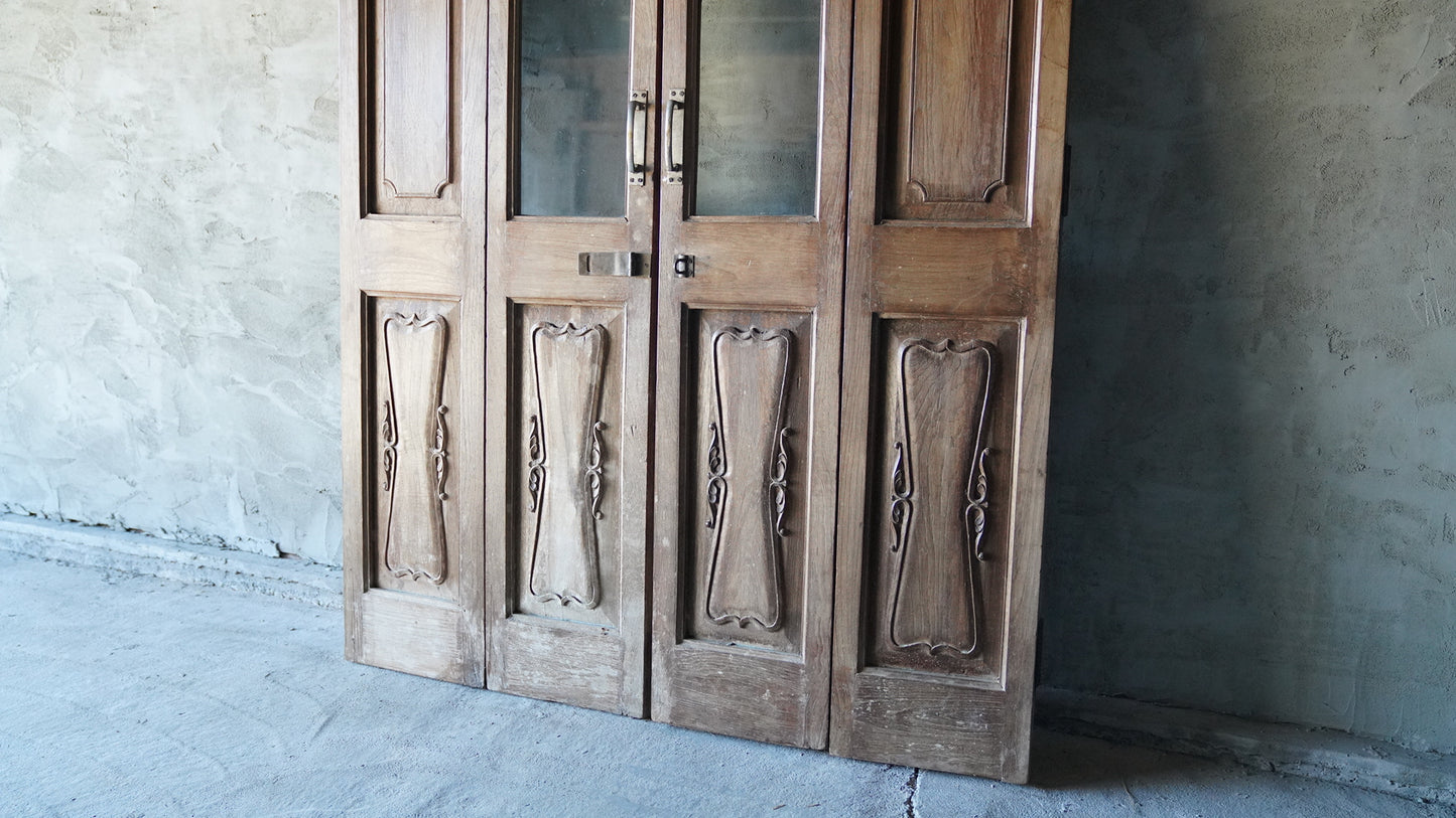 ヴィンテージガラスドア（折れ戸）VD-011