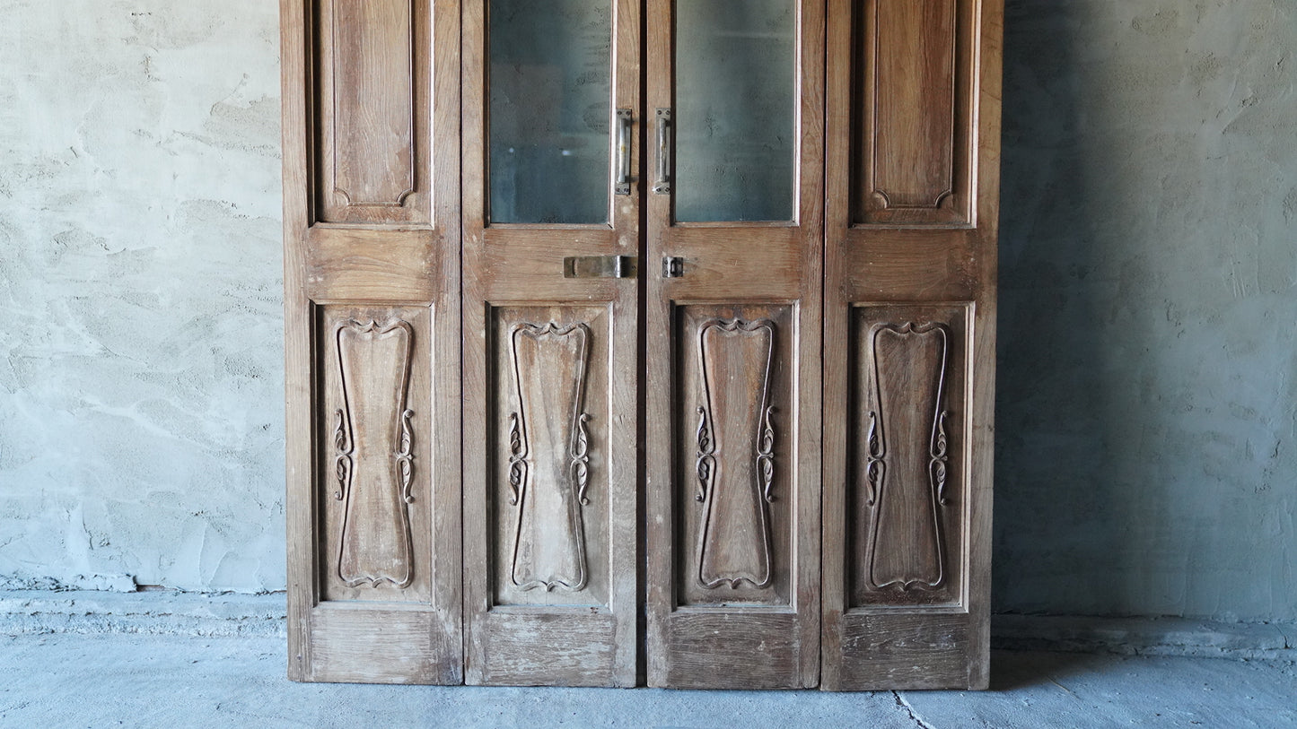 ヴィンテージガラスドア（折れ戸）VD-011