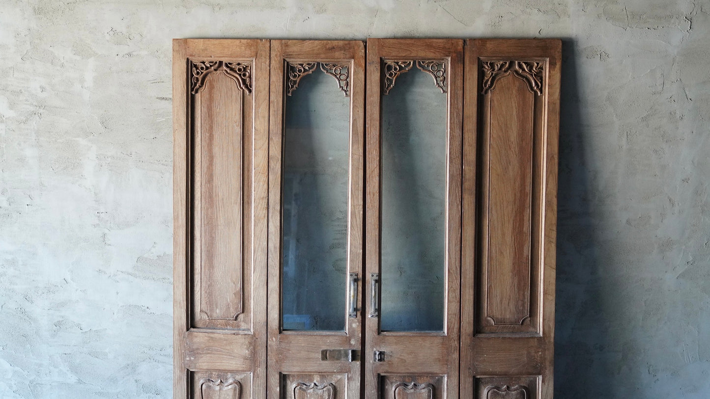 ヴィンテージガラスドア（折れ戸）VD-011