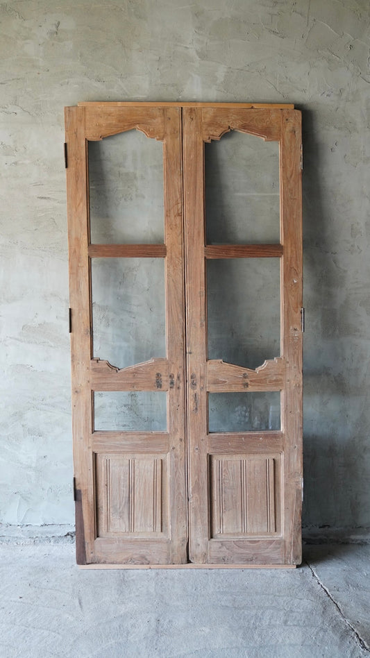 ヴィンテージガラスドアID-017