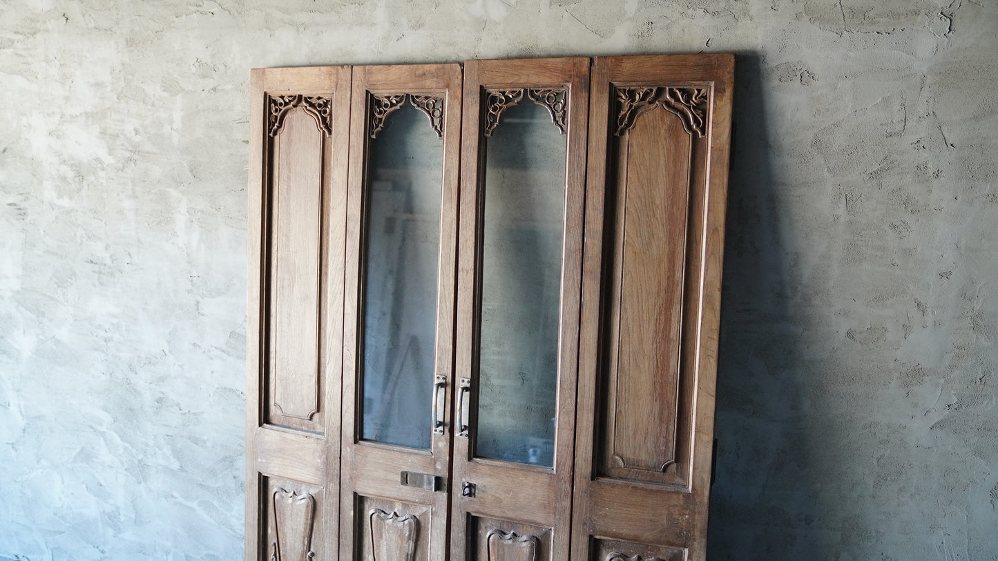 ヴィンテージガラスドア（折れ戸）VD-011