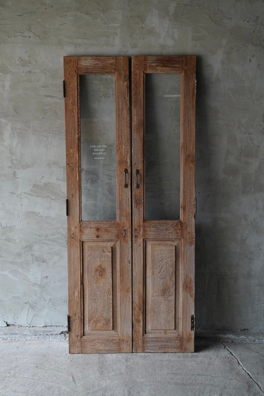 ヴィンテージガラスドアID-018